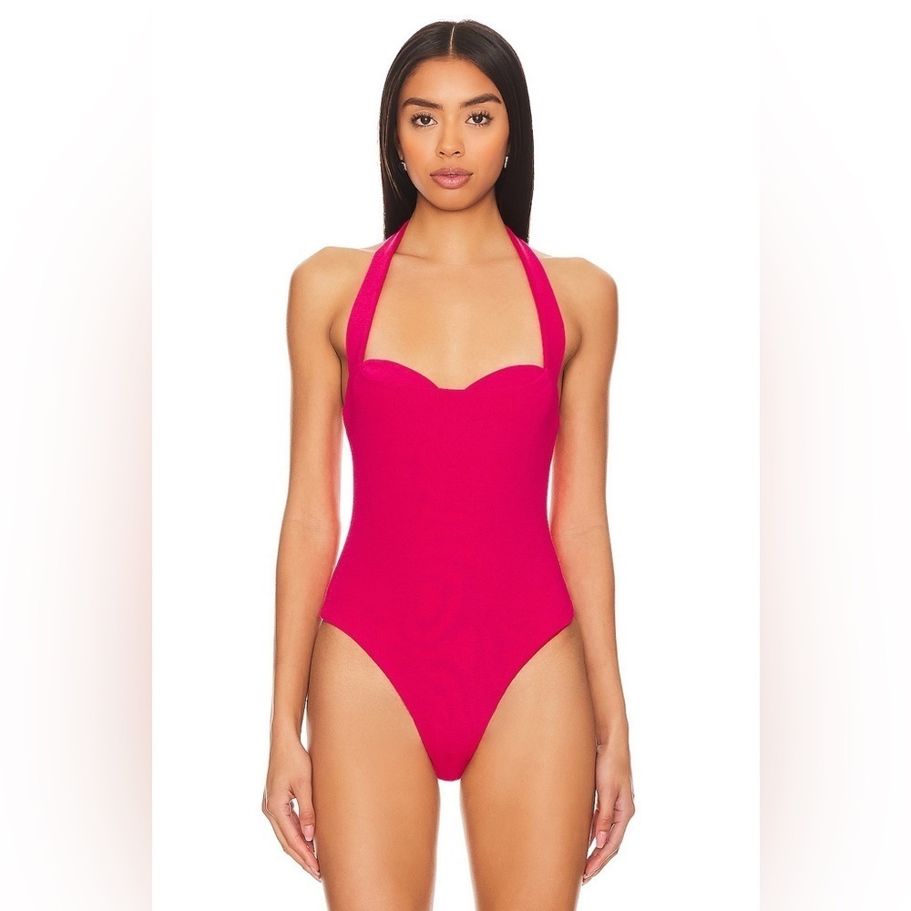 NWT - Lovers and Friends Dominique Bodysuit in Dark Pink - Size M - Picture 1 of 8